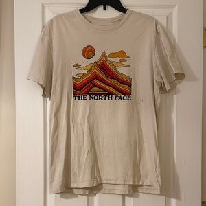 The North Face Beige Mountain Graphic Tee